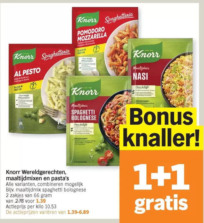 De - Wereldgerechten, maaltijdmixen en pasta's