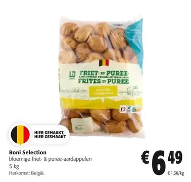 bloemige friet- & puree-aardappelen