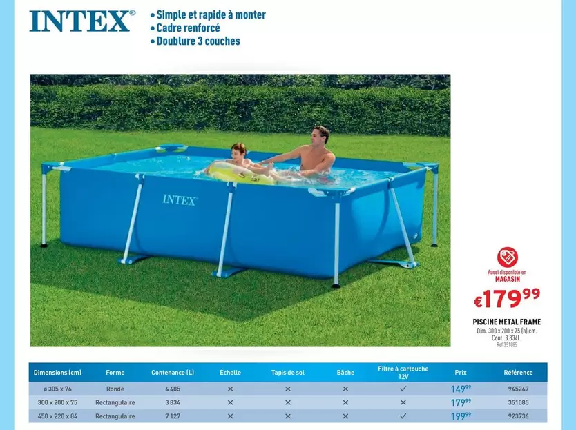 Intex - PISCINE METAL FRAME