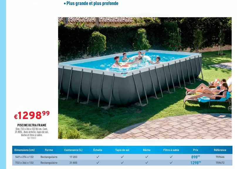 Intex - Piscine Ultra Frame