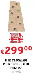 De - MUR D'ESCALADE POUR STRUCTURE DE JEU GETSET