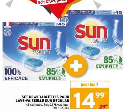 De - 45 TABLETTES POUR LAVE-VAISSELLE REGULAR