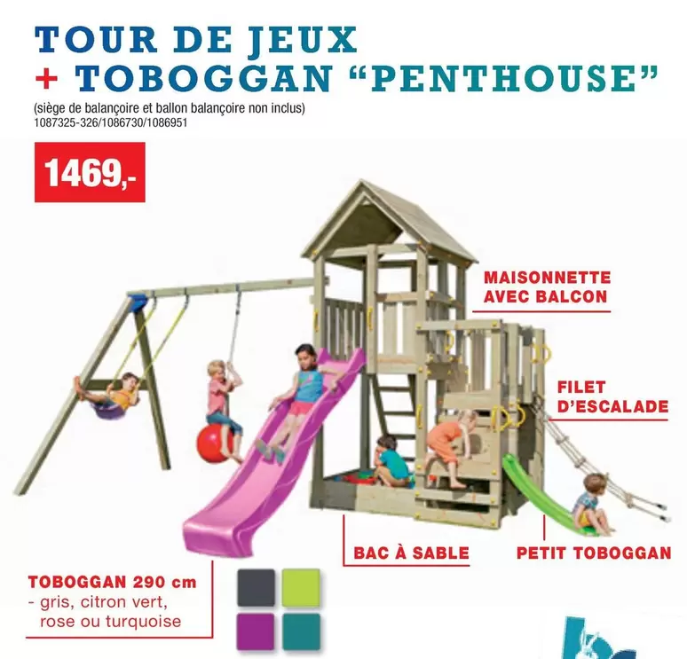 De - TOUR DE JEUX + TOBOGGAN "PENTHOUSE"