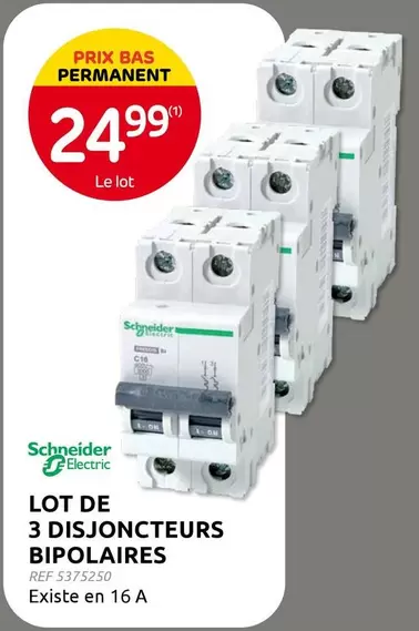 De - LOT DE 3 DISJONCTEURS BIPOLAIRES