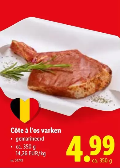 Côte à l'os varken