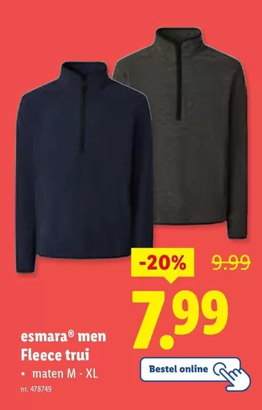 Fleece trui