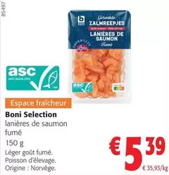 De - lanières de saumon fumé