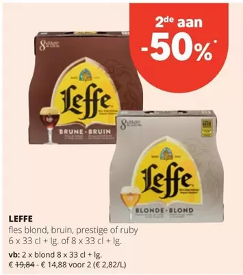 fles blond, bruin, prestige of ruby