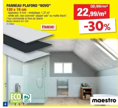 White - PANNEAU PLAFOND "NOVO"