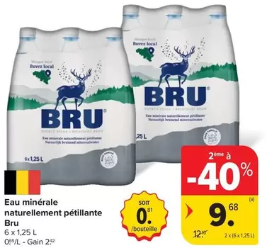 Eau minérale naturellement pétillante