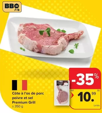 De - Côte à l'os de porc poivre et sel Premium Grill