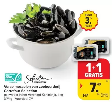 Verse mosselen van zeeboerderij