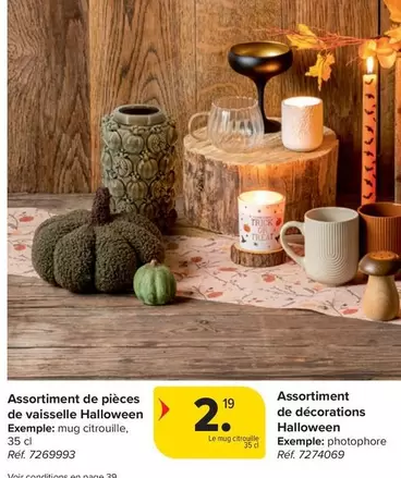 De - Assortiment de pièces de vaisselle Halloween, Assortiment de décorations Halloween
