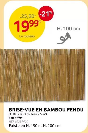 BRISE-VUE EN BAMBOU FENDU
