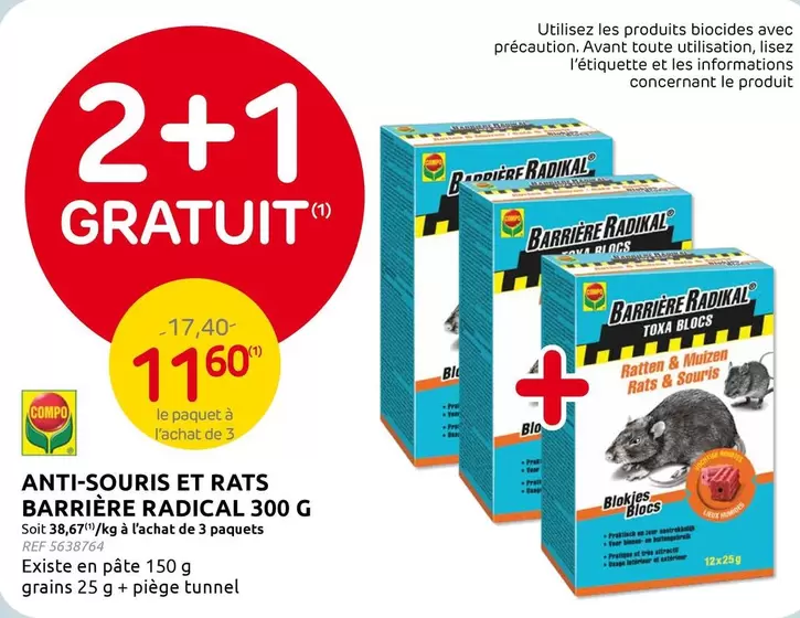 De - ANTI-SOURIS ET RATS BARRIÈRE RADICAL 300 G