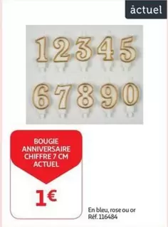BOUGIE ANNIVERSAIRE CHIFFRE 7 CM