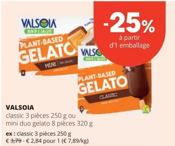 classic 3 pièces 250 g ou mini duo gelato 8 pièces 320 g