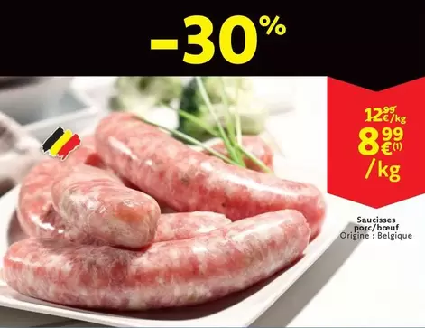 Saucisses porc/boeuf