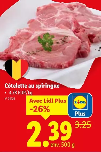Côtelette au spiringue