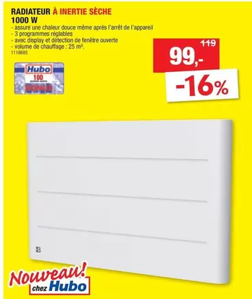 De - RADIATEUR À INERTIE SÈCHE 1000 W