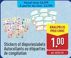 De - Stickers of diepvrieslabels