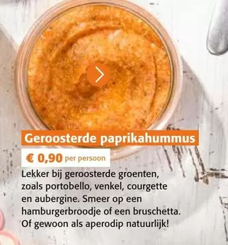 Geroosterde paprikahummus