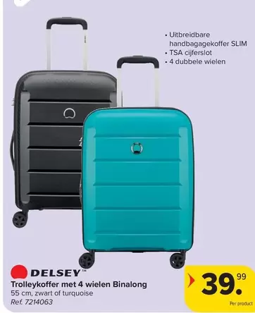 Trolleykoffer met 4 wielen Binalong
