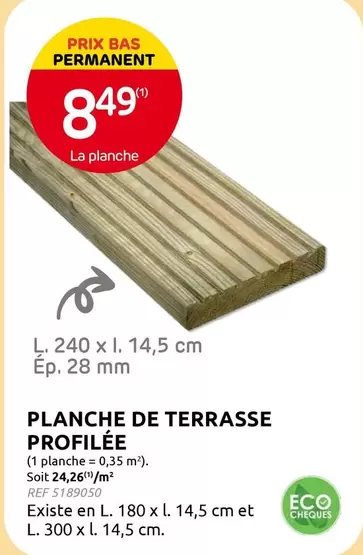 De - PLANCHE DE TERRASSE PROFILÉE