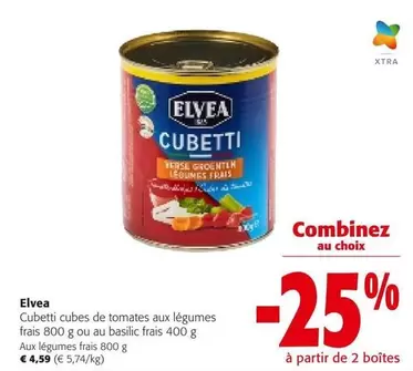 De - Cubetti cubes de tomates aux légumes frais 800 g ou au basilic frais 400 g Aux légumes frais 800 g