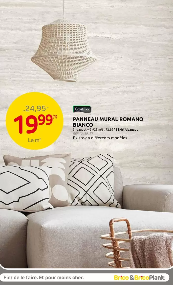 De - PANNEAU MURAL ROMANO BIANCO