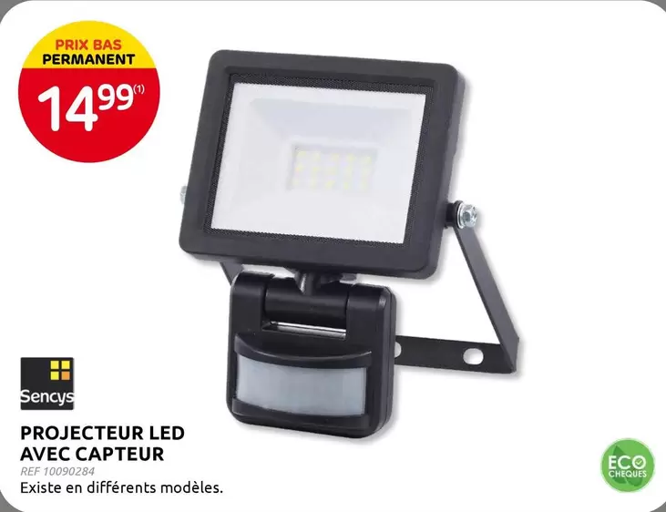 PROJECTEUR LED AVEC CAPTEUR