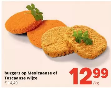burgers op Mexicaanse of Toscaanse wijze