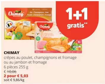 Chimay - crêpes au poulet, champignons et fromage ou au jambon et fromage