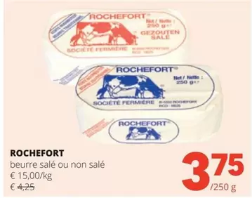 Rochefort - beurre salé ou non salé