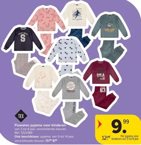 Fluwelen pyjama voor kinderen