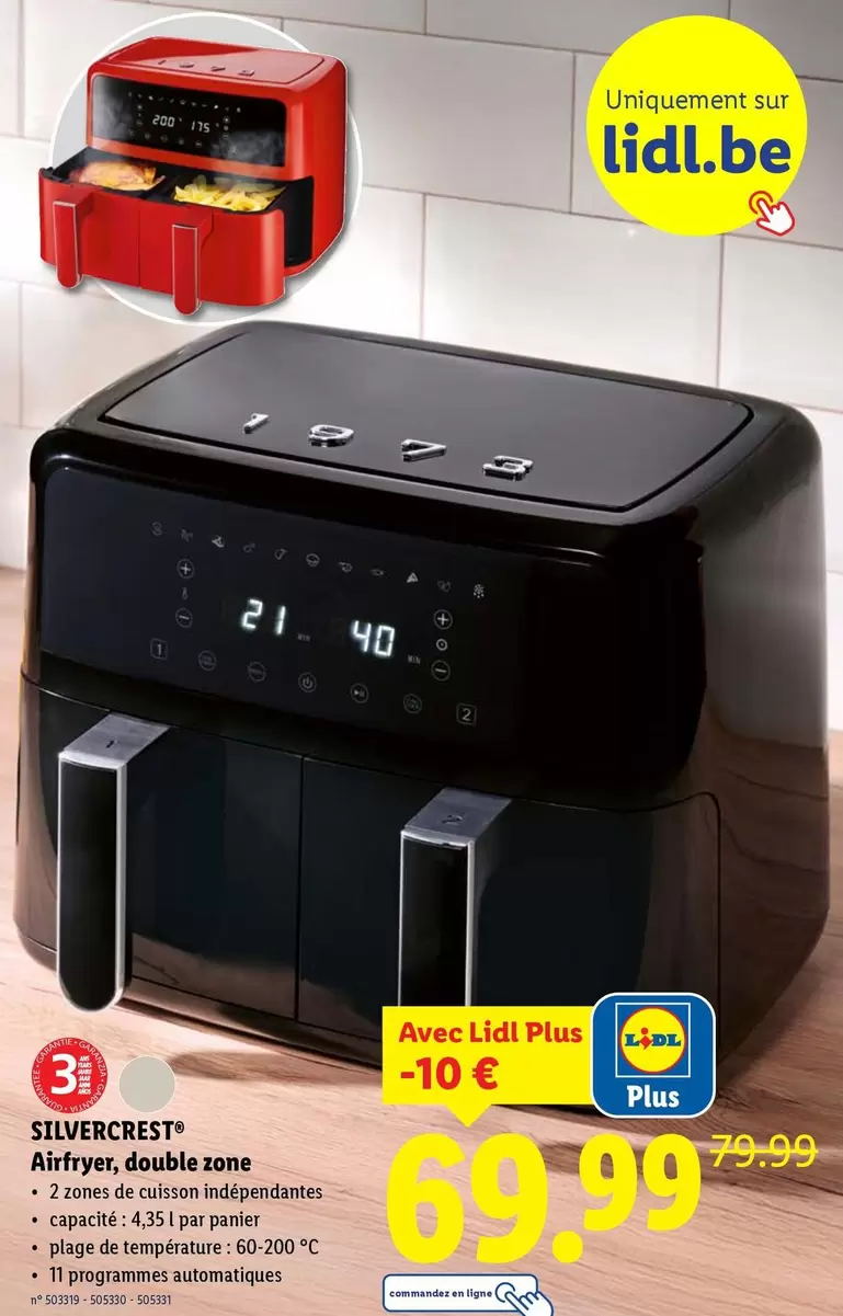 De - Airfryer, double zone