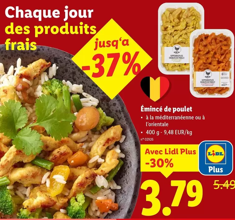 De - Émincé de poulet