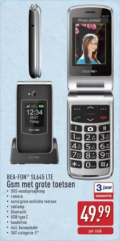 Gsm - SL645 LTE  met grote toetsen