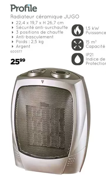 De - Radiateur céramique JUGO