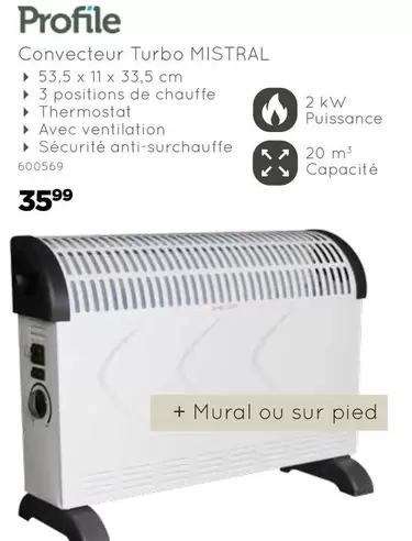 De - Convecteur Turbo MISTRAL