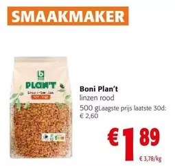 Boni Plan't linzen rood