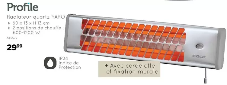 De - Radiateur quartz YARO
