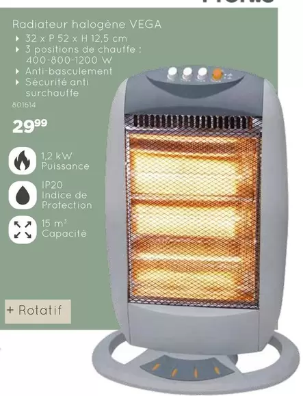 De - Radiateur halogène VEGA