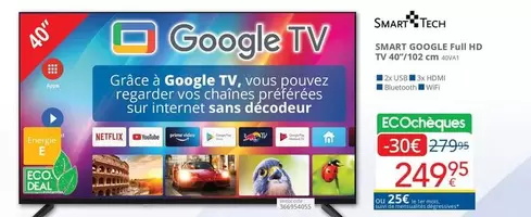 De - SMART GOOGLE Full HD TV 40/102 cm