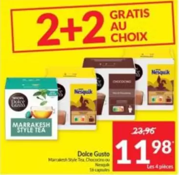 Dolce Gusto - Marrakesh Style Tea, Chococino ou Nesquik