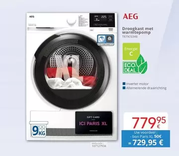 París - Droogkast met warmtepomp TR9IG68