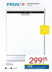 De - Vaatwasser W2005