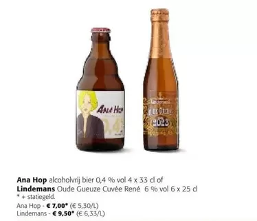 Ana Hop, Lindemans Oude Gueuze Cuvée René