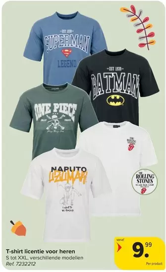One - T-shirt licentie voor heren