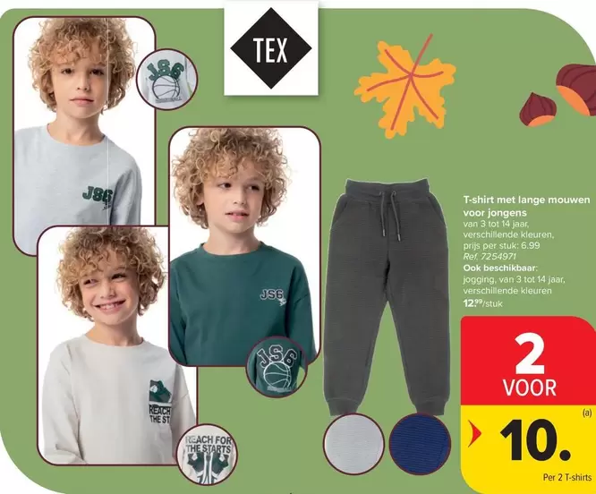 T-shirt met lange mouwen voor jongens